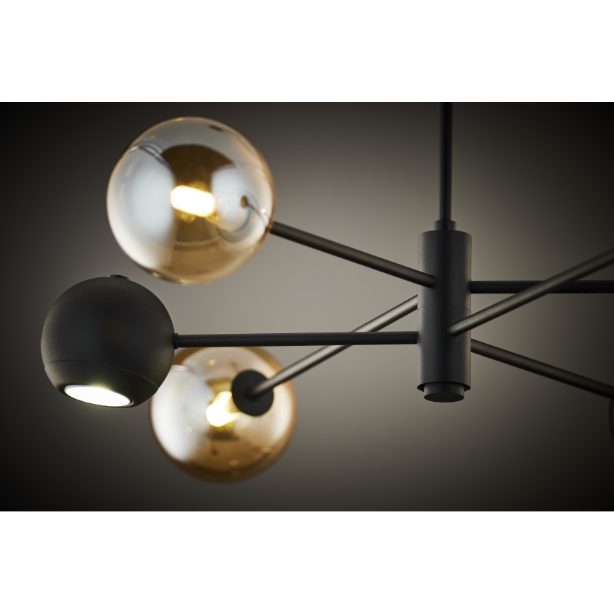 Jupiter 1993 - Lámpara colgante MOKA 3xGU10/10W/230V + 3xG9/10W/230V negro/beige