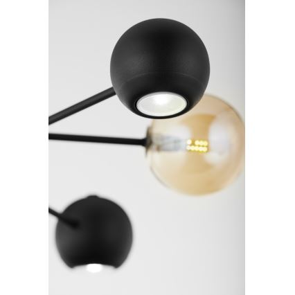 Jupiter 1993 - Lámpara colgante MOKA 3xGU10/10W/230V + 3xG9/10W/230V negro/beige
