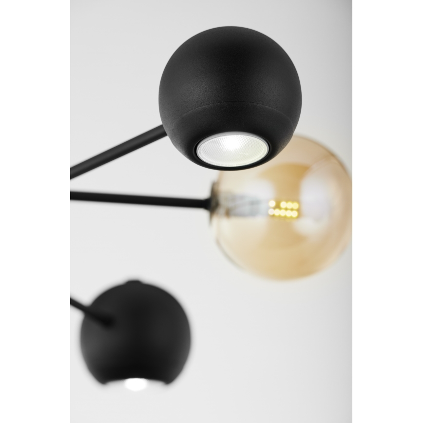 Jupiter 1993 - Lámpara colgante MOKA 3xGU10/10W/230V + 3xG9/10W/230V negro/beige