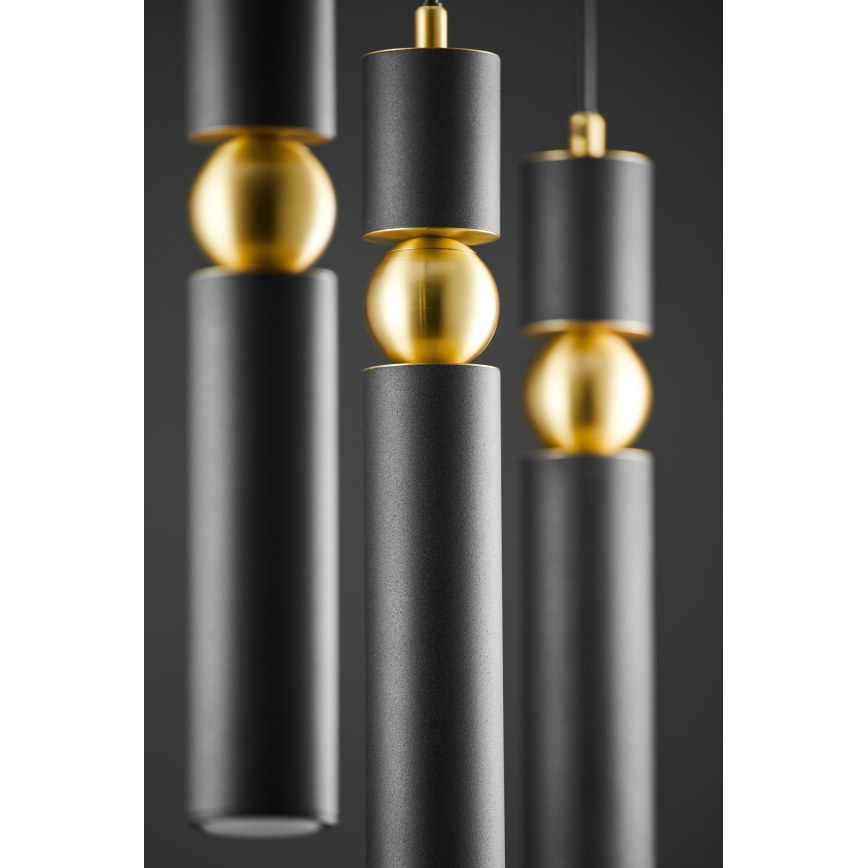 Jupiter 2004 - Lámpara colgante ALAS 3xGU10/10W/230V negro/dorado