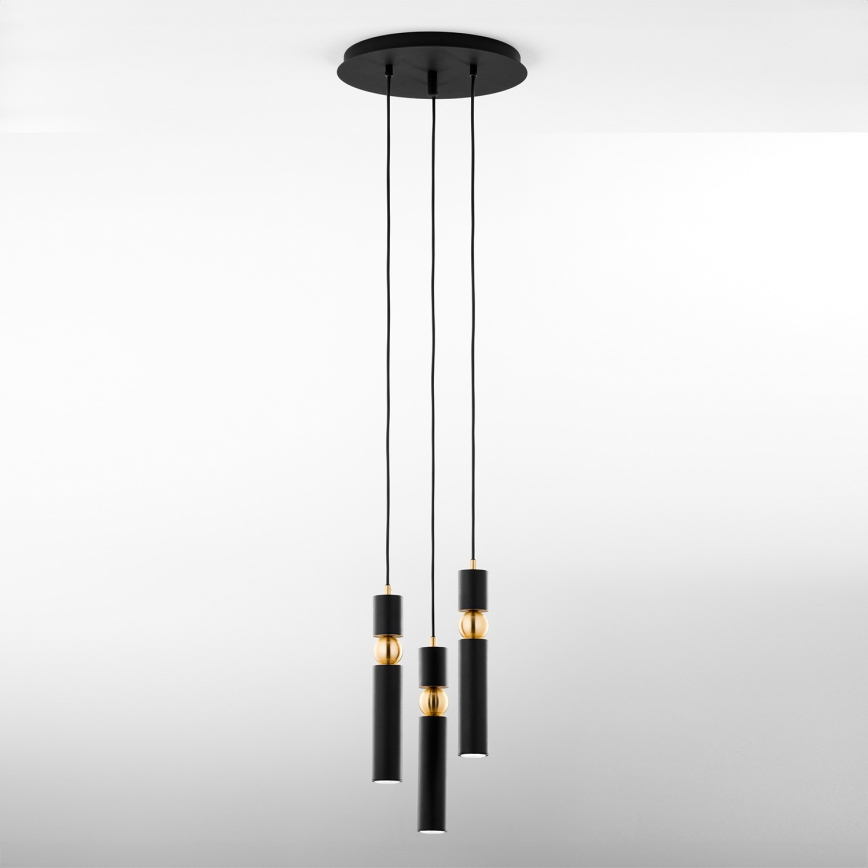 Jupiter 2013 - Lámpara colgante ALAS 3xGU10/10W/230V negro/dorado