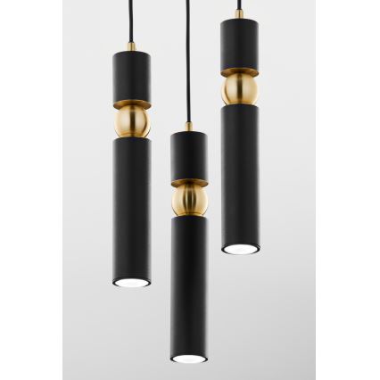 Jupiter 2013 - Lámpara colgante ALAS 3xGU10/10W/230V negro/dorado