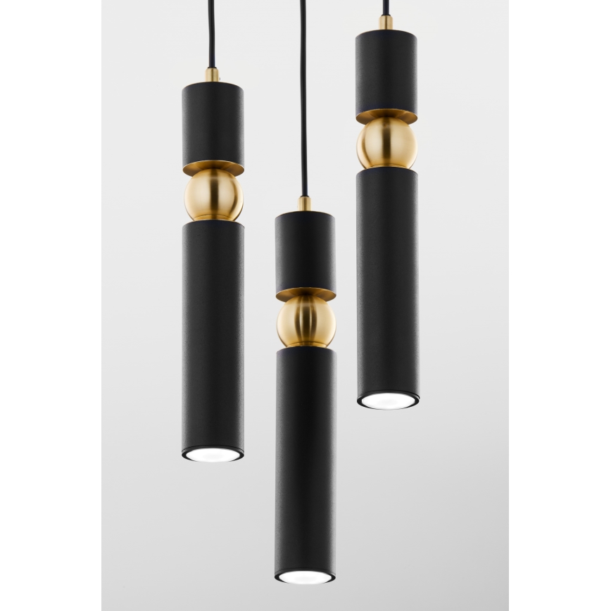 Jupiter 2013 - Lámpara colgante ALAS 3xGU10/10W/230V negro/dorado