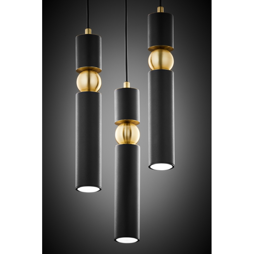 Jupiter 2013 - Lámpara colgante ALAS 3xGU10/10W/230V negro/dorado