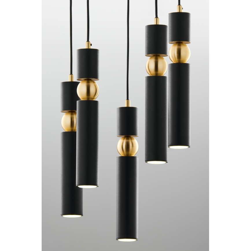 Jupiter 2014 - Lámpara colgante ALAS 5xGU10/10W/230V negro/dorado