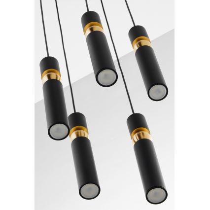 Jupiter 2014 - Lámpara colgante ALAS 5xGU10/10W/230V negro/dorado