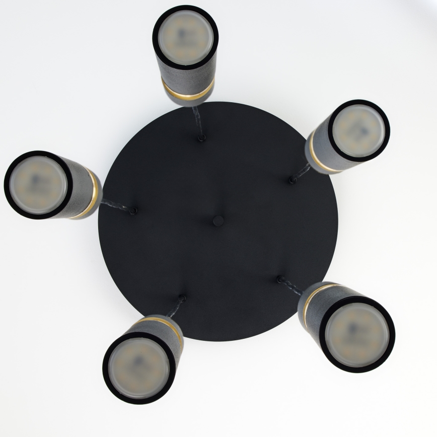 Jupiter 2014 - Lámpara colgante ALAS 5xGU10/10W/230V negro/dorado