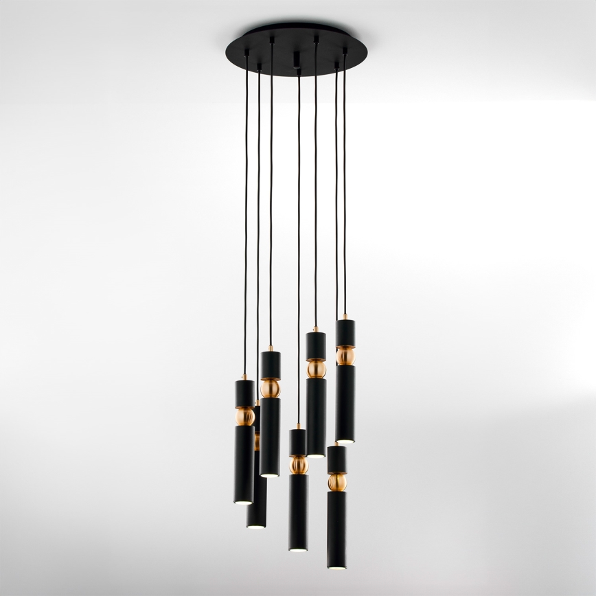 Jupiter 2015 - Lámpara colgante ALAS 7xGU10/10W/230V negro/dorado
