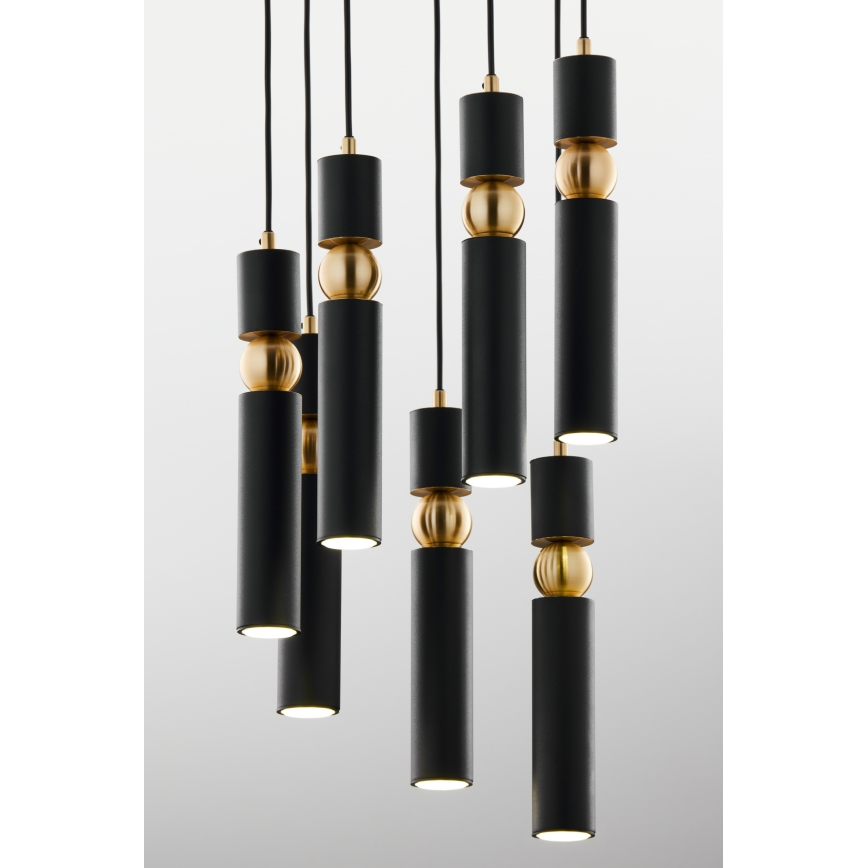 Jupiter 2015 - Lámpara colgante ALAS 7xGU10/10W/230V negro/dorado