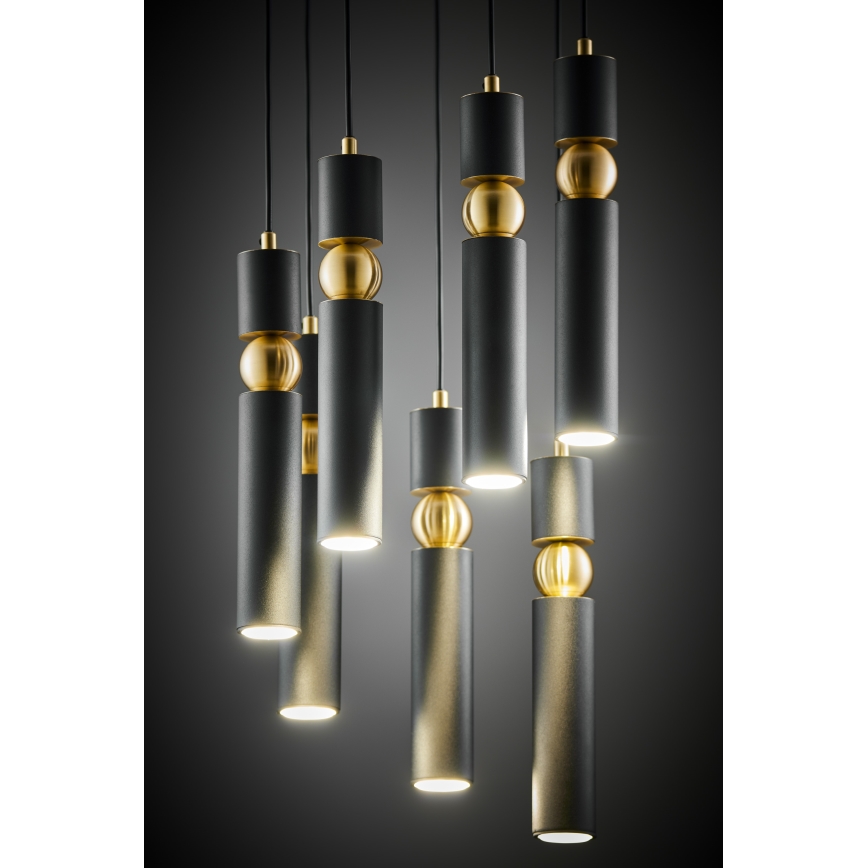 Jupiter 2015 - Lámpara colgante ALAS 7xGU10/10W/230V negro/dorado