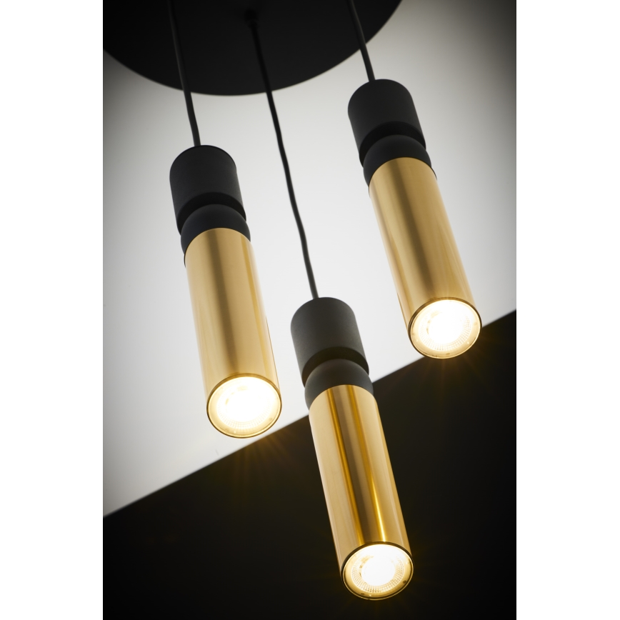 Jupiter 2016 - Lámpara colgante ALAS 3xGU10/10W/230V dorado/negro