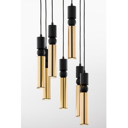 Jupiter 2018 - Lámpara colgante ALAS 7xGU10/10W/230V dorado/negro