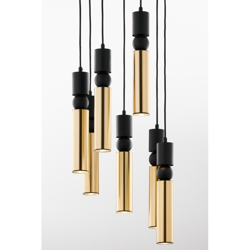 Jupiter 2018 - Lámpara colgante ALAS 7xGU10/10W/230V dorado/negro