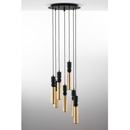 Jupiter 2018 - Lámpara colgante ALAS 7xGU10/10W/230V dorado/negro