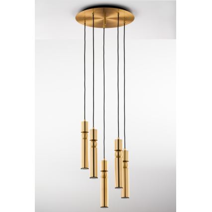 Jupiter 2020 - Lámpara colgante ALAS 5xGU10/10W/230V dorado