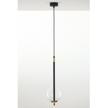 Jupiter 2023 - Lámpara colgante ZAFRA 1xG9/10W/230V negro/dorado/transparente