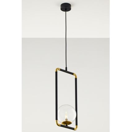 Jupiter 2023 - Lámpara colgante ZAFRA 1xG9/10W/230V negro/dorado/transparente