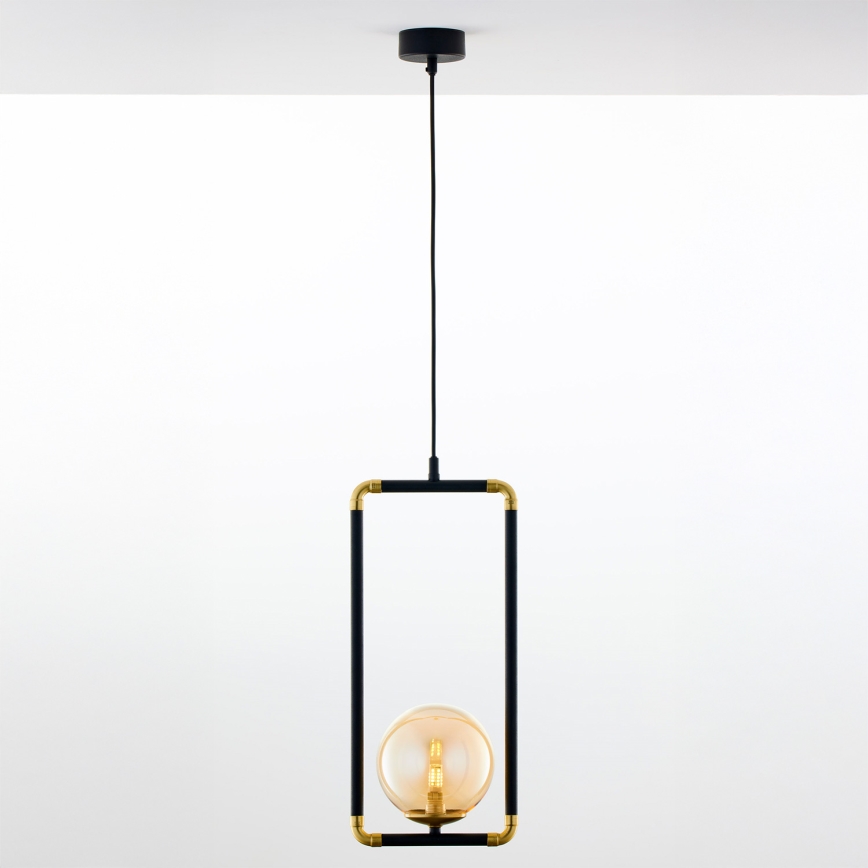 Jupiter 2024 - Lámpara colgante ZAFRA 1xG9/10W/230V negro/dorado/beige