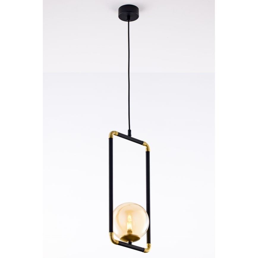Jupiter 2024 - Lámpara colgante ZAFRA 1xG9/10W/230V negro/dorado/beige