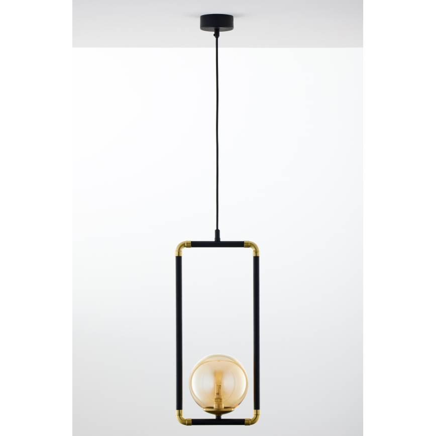 Jupiter 2024 - Lámpara colgante ZAFRA 1xG9/10W/230V negro/dorado/beige