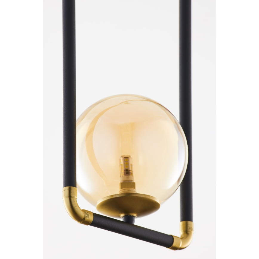 Jupiter 2024 - Lámpara colgante ZAFRA 1xG9/10W/230V negro/dorado/beige