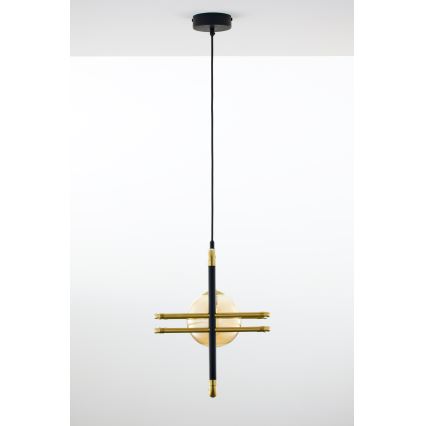 Jupiter 2025 - Lámpara colgante FIORI 1xG9/10W/230V negro/dorado/beige