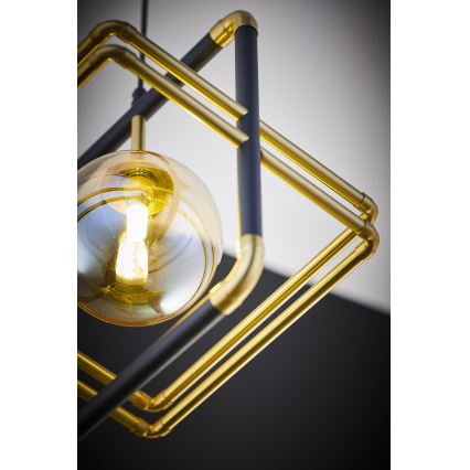 Jupiter 2025 - Lámpara colgante FIORI 1xG9/10W/230V negro/dorado/beige