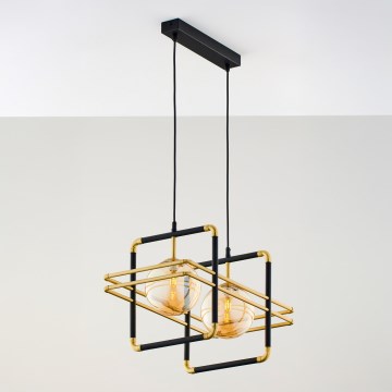 Jupiter 2026 - Lámpara colgante FIORI 2xG9/10W/230V negro/dorado/beige