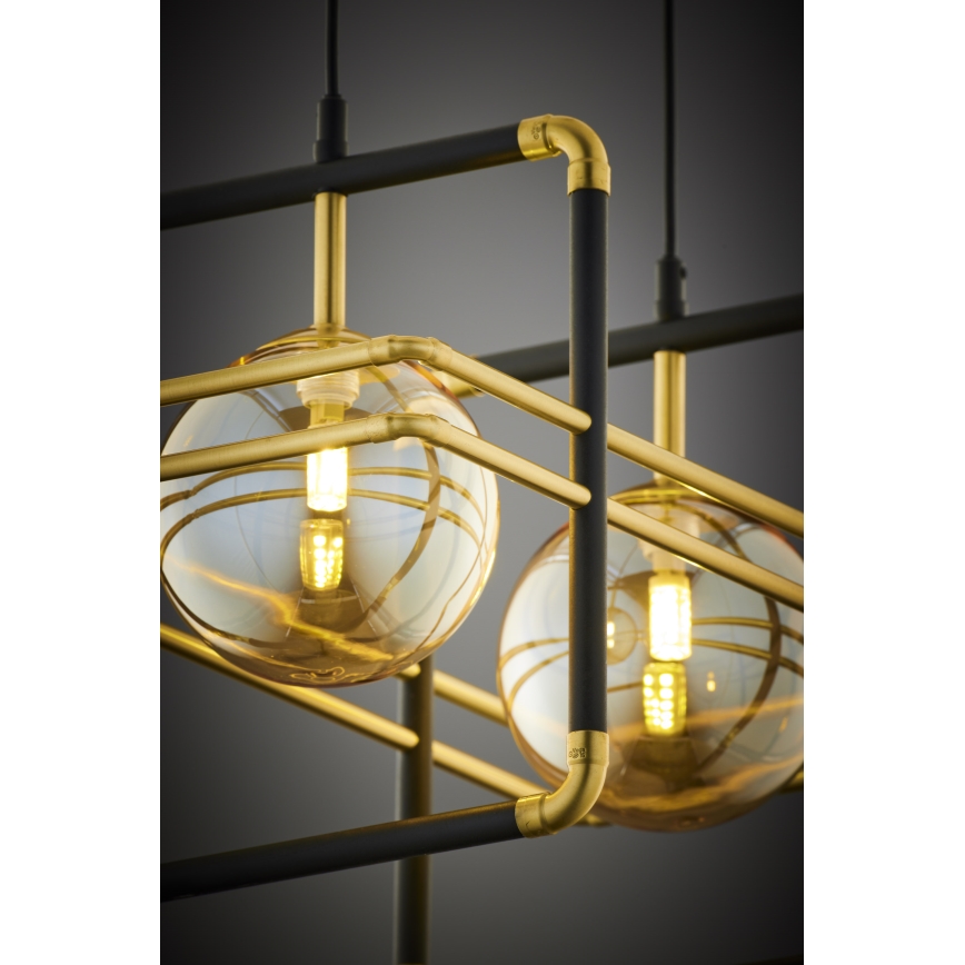 Jupiter 2026 - Lámpara colgante FIORI 2xG9/10W/230V negro/dorado/beige