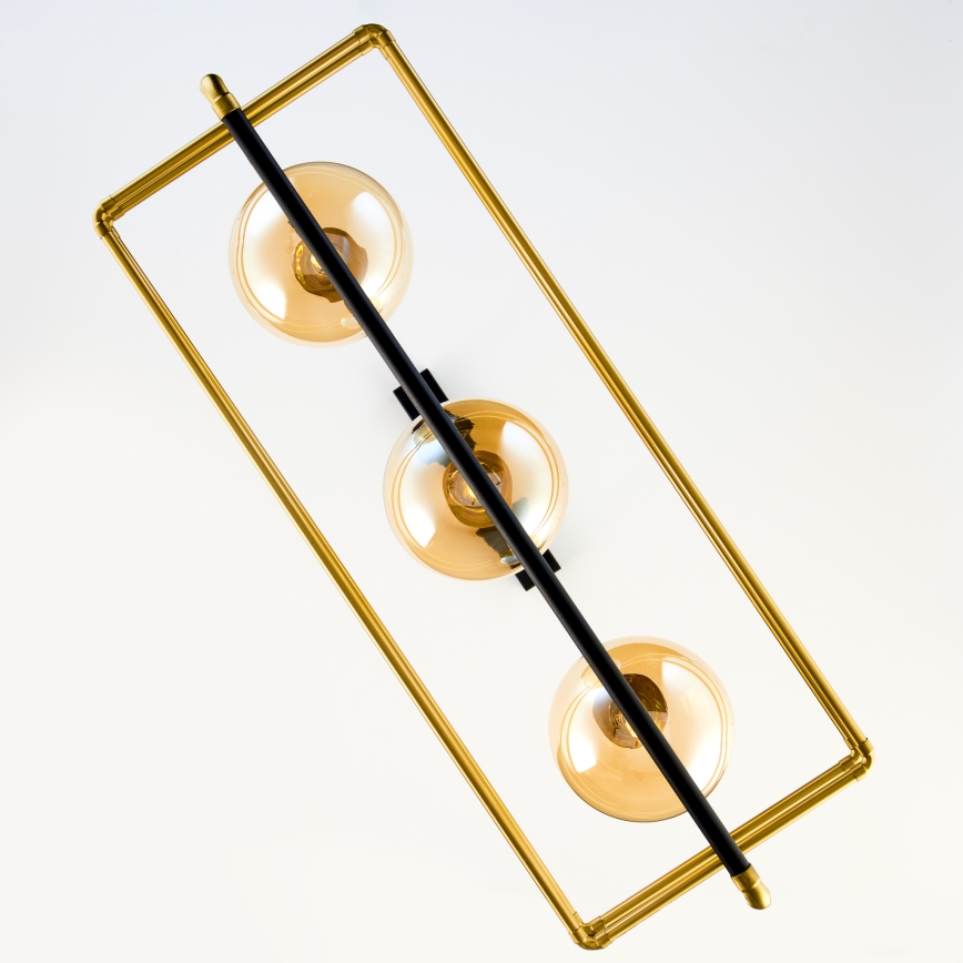 Jupiter 2027 - Lámpara colgante FIORI 3xG9/10W/230V negro/dorado/beige