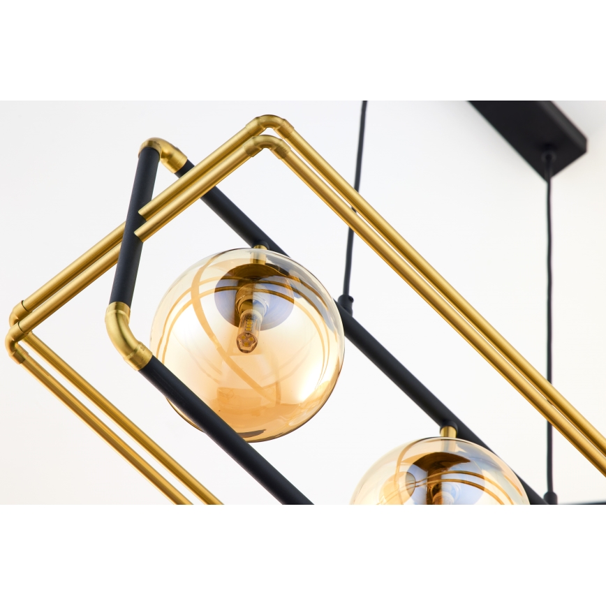 Jupiter 2027 - Lámpara colgante FIORI 3xG9/10W/230V negro/dorado/beige