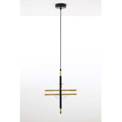 Jupiter 2028 - Lámpara colgante FIORI 1xG9/10W/230V negro/dorado/transparente