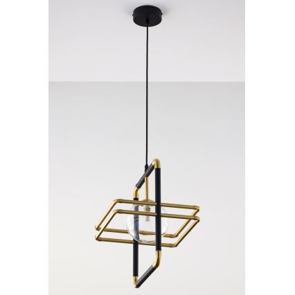 Jupiter 2028 - Lámpara colgante FIORI 1xG9/10W/230V negro/dorado/transparente