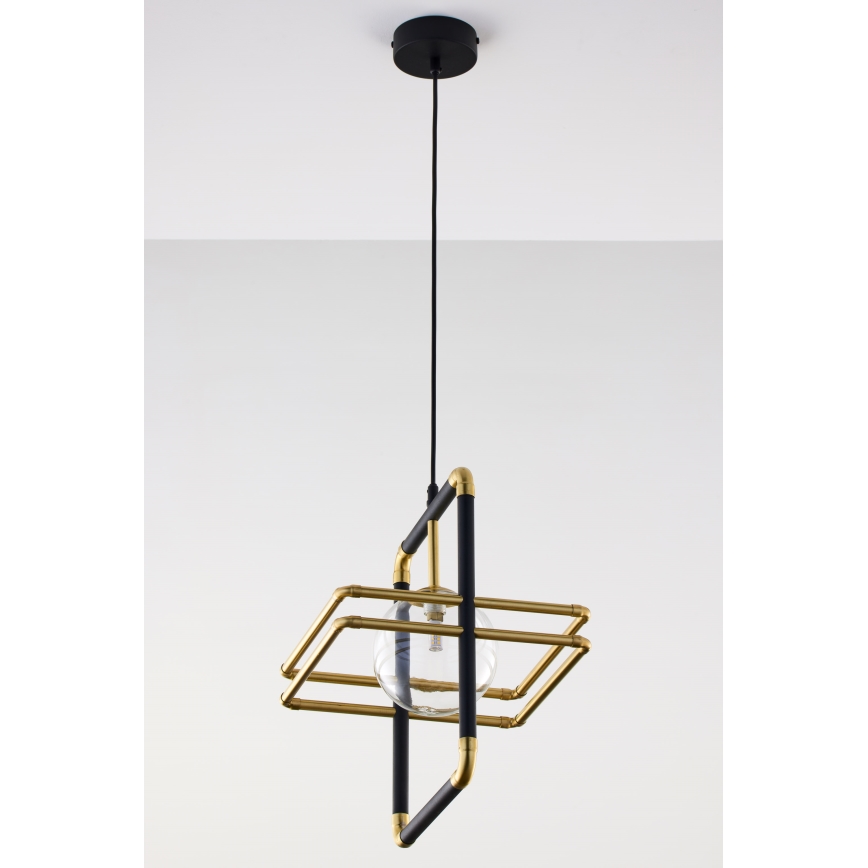 Jupiter 2028 - Lámpara colgante FIORI 1xG9/10W/230V negro/dorado/transparente