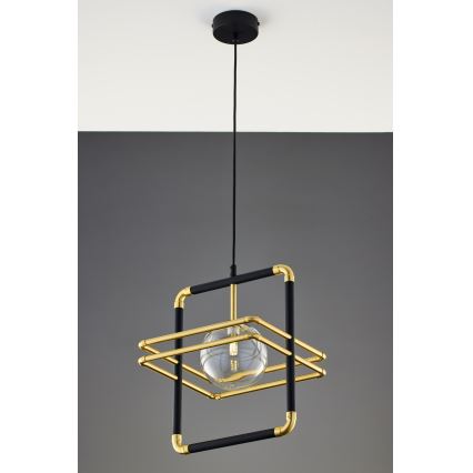 Jupiter 2028 - Lámpara colgante FIORI 1xG9/10W/230V negro/dorado/transparente