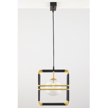 Jupiter 2029 - Lámpara colgante FIORI 2xG9/10W/230V negro/dorado/transparente