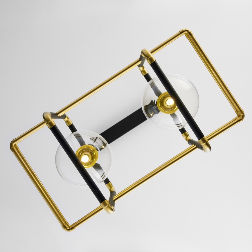 Jupiter 2029 - Lámpara colgante FIORI 2xG9/10W/230V negro/dorado/transparente