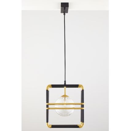 Jupiter 2029 - Lámpara colgante FIORI 2xG9/10W/230V negro/dorado/transparente
