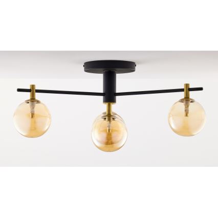 Jupiter 2031 - Lámpara de techo FIGARO 4xG9/10W/230V negro/dorado/beige