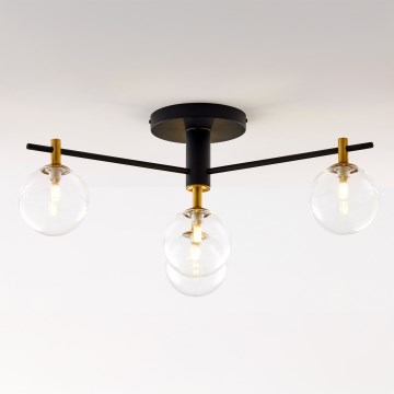Jupiter 2034 - Lámpara de techo FIGARO 4xG9/10W/230V negro/dorado/beige/transparente