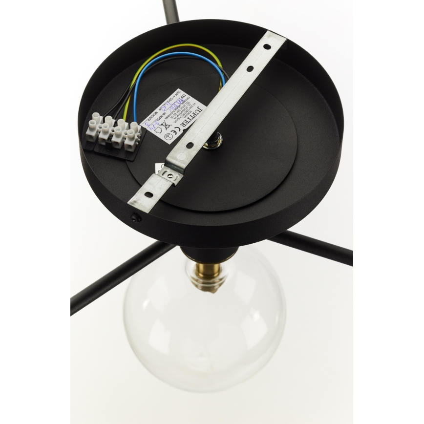 Jupiter 2034 - Lámpara de techo FIGARO 4xG9/10W/230V negro/dorado/beige/transparente