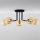 Jupiter 2038 - Lámpara colgante BURANO 5xG9/10W/230V negro/dorado/beige