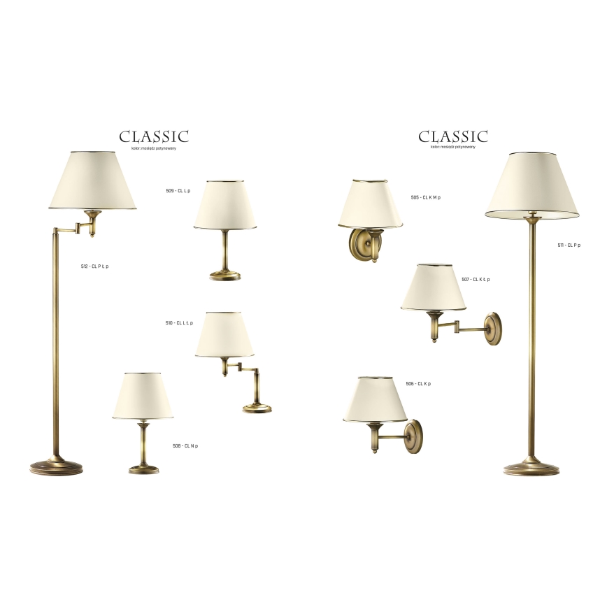 Jupiter 508 - CL N p - Lámpara de mesa CLASSIC E27/60W/230V