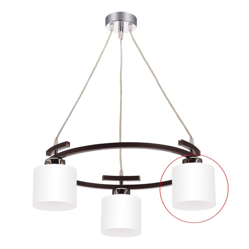 Jupiter - Vidrio de repuesto para lámpara de araña BASCO E27 diá. 13 cm blanco