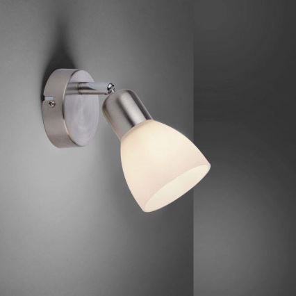 JUST LIGHT. 11951-55 - Foco de pared KARO 1xE14/40W/230V cromo mate
