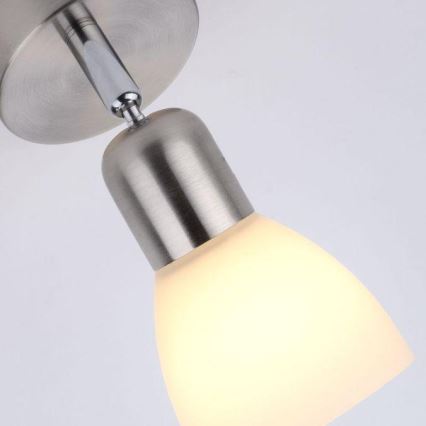 JUST LIGHT. 11951-55 - Foco de pared KARO 1xE14/40W/230V cromo mate