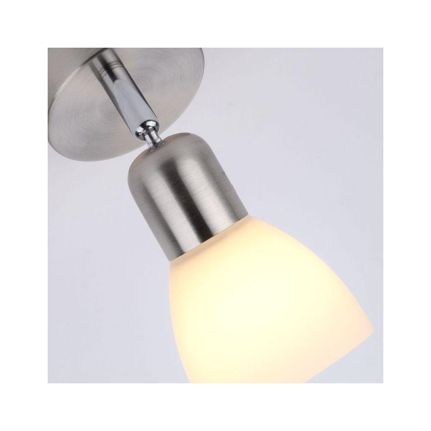 JUST LIGHT. 11951-55 - Foco de pared KARO 1xE14/40W/230V cromo mate
