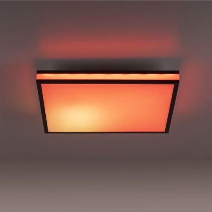 JUST LIGHT. 14110-18 - Plafón LED RGBW regulable MARIO BLACK LED/19,5W/230V 2700-5000K + control remoto