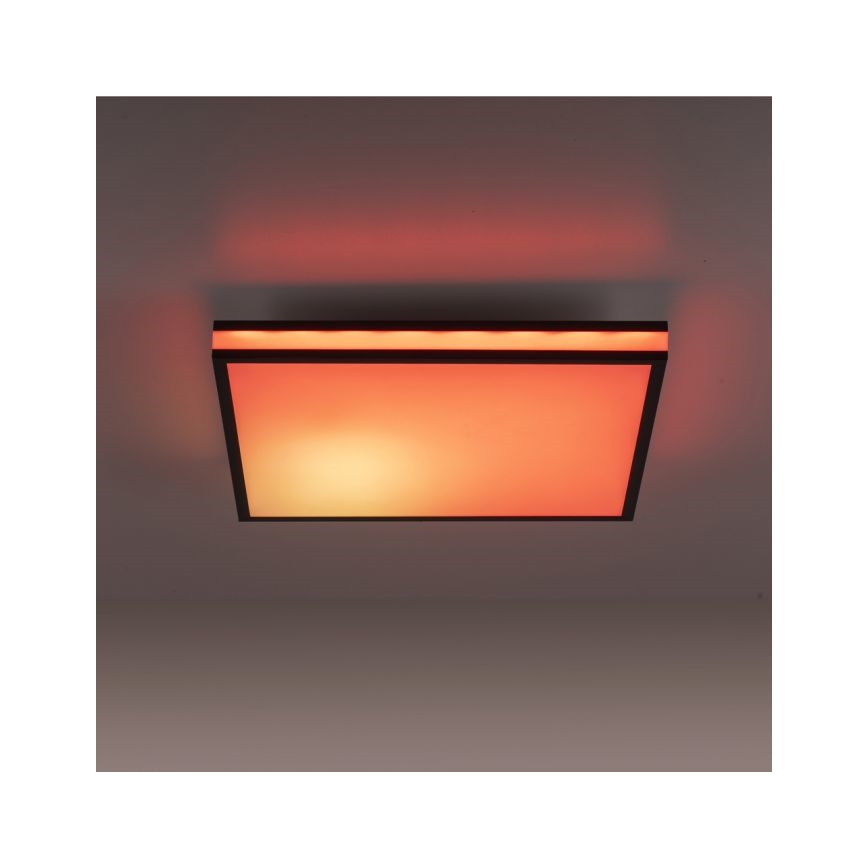 JUST LIGHT. 14110-18 - Plafón LED RGBW regulable MARIO BLACK LED/19,5W/230V 2700-5000K + control remoto