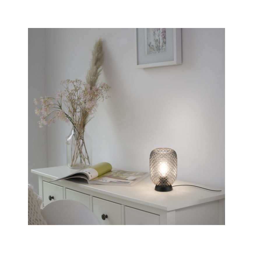 JUST LIGHT. 14906-18 - Lámpara de mesa REISHI 1xE27/40W/230V negro
